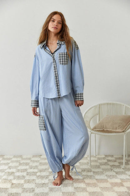 Striped Long Sleeve Matching Set