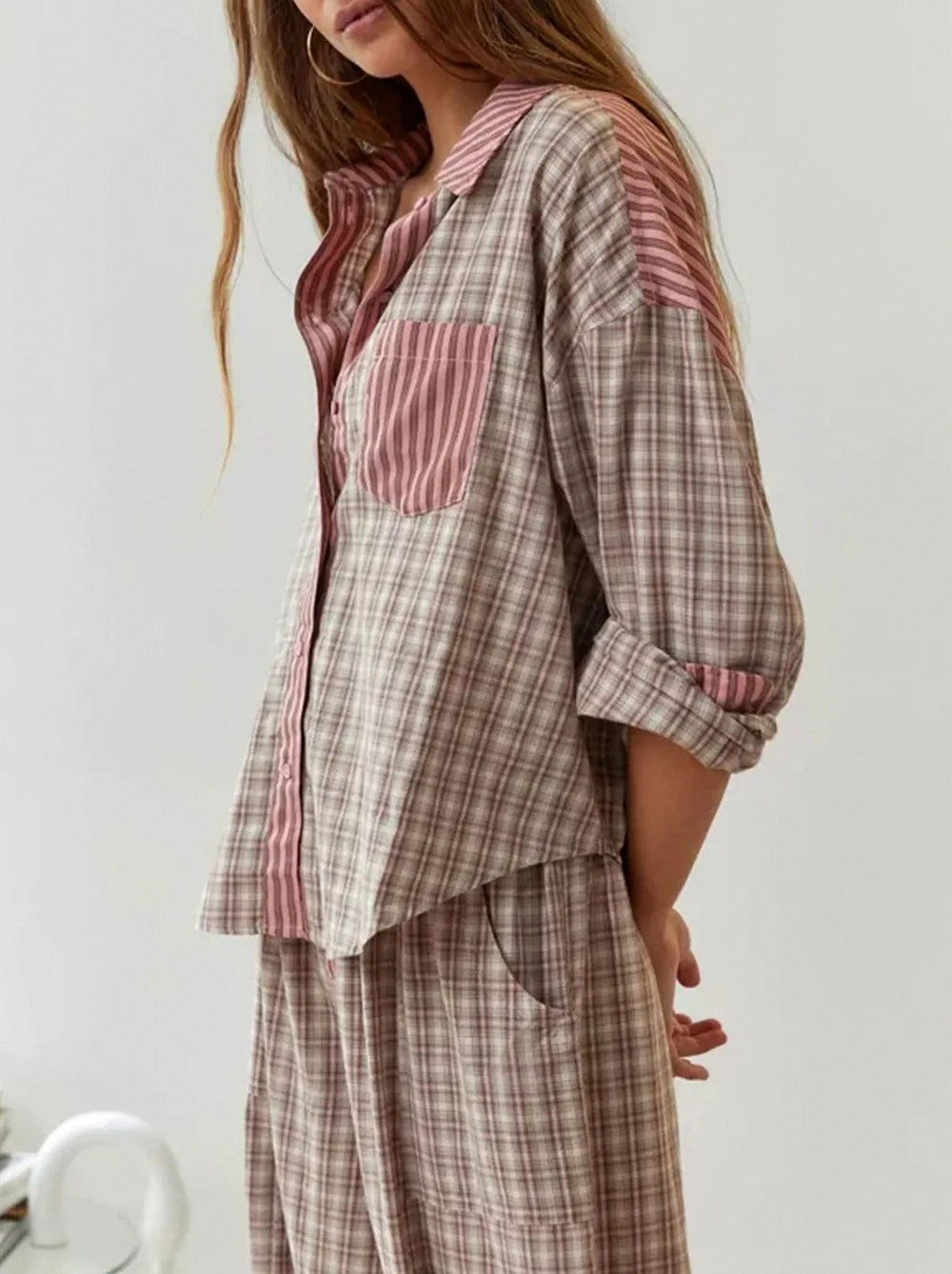 Striped Long Sleeve Matching Set