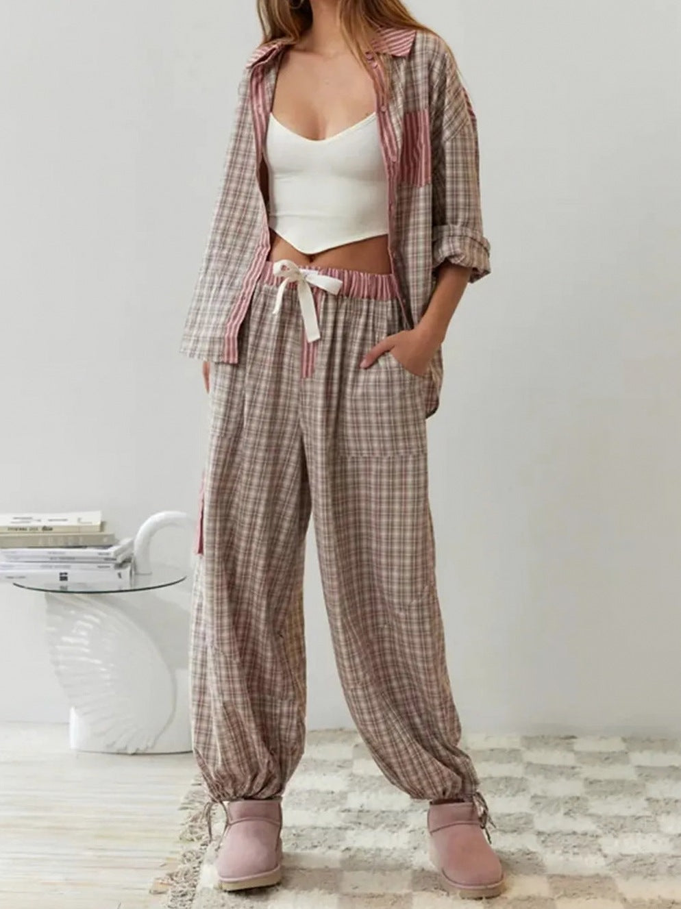 Striped Long Sleeve Matching Set