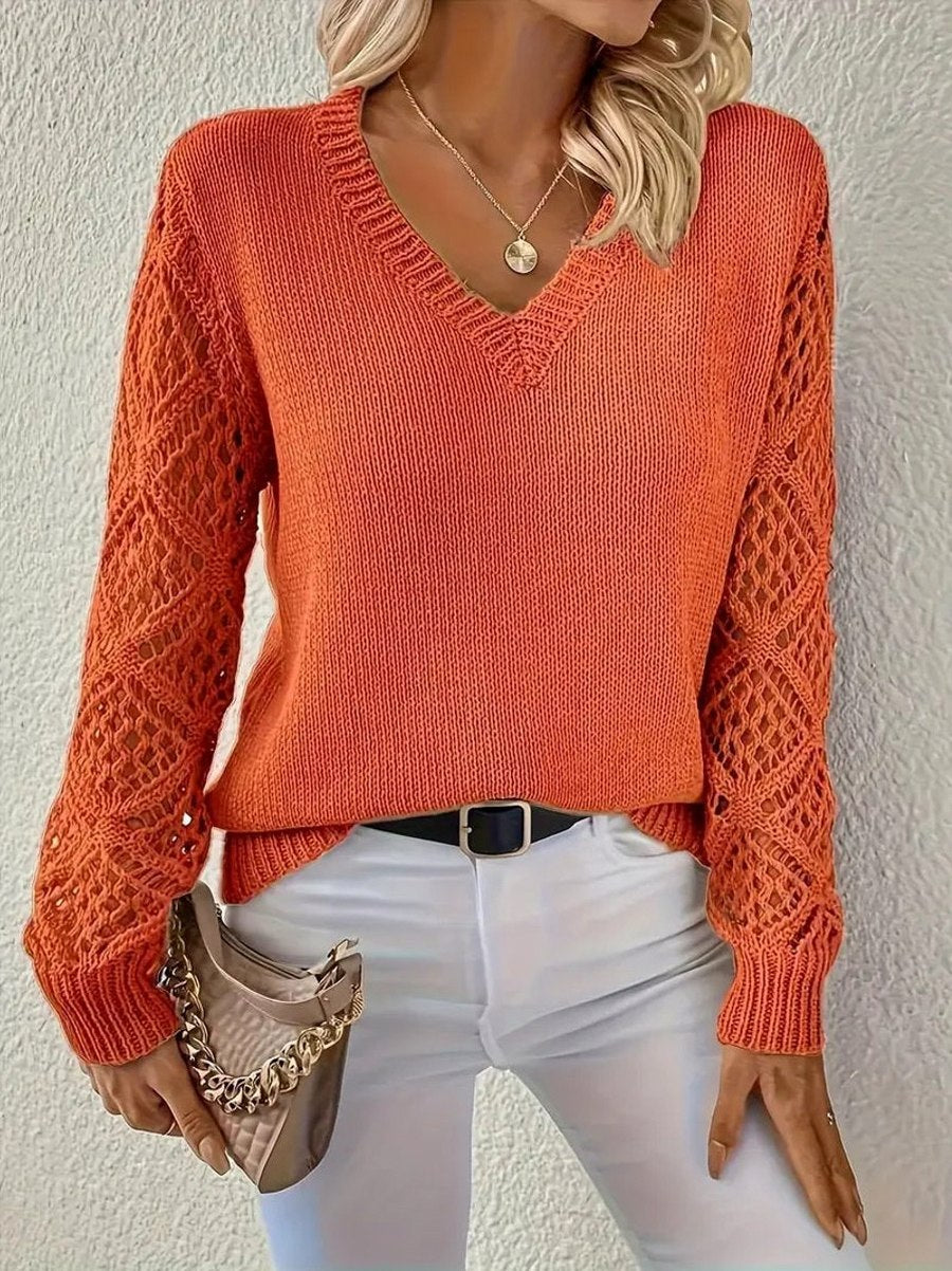 V-Neck Knit Sweater