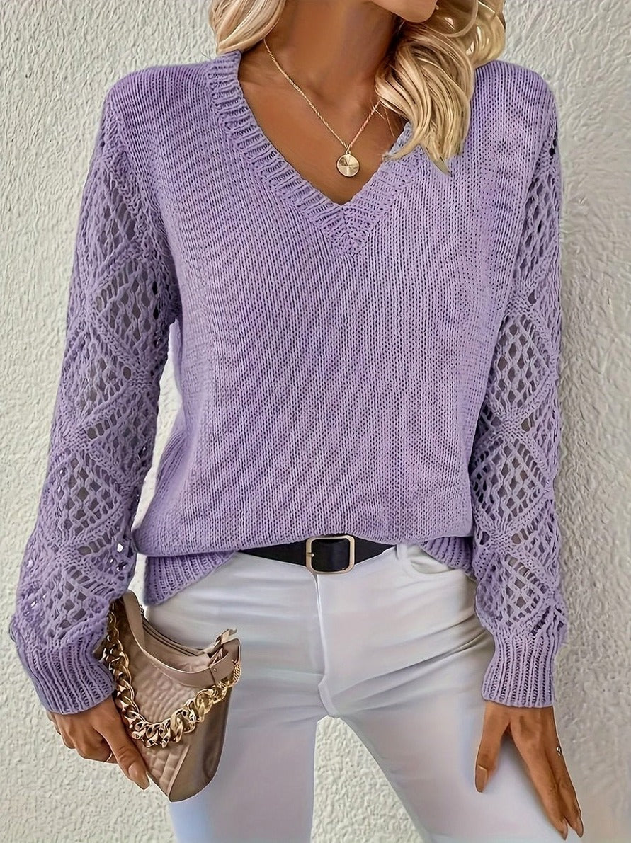 V-Neck Knit Sweater