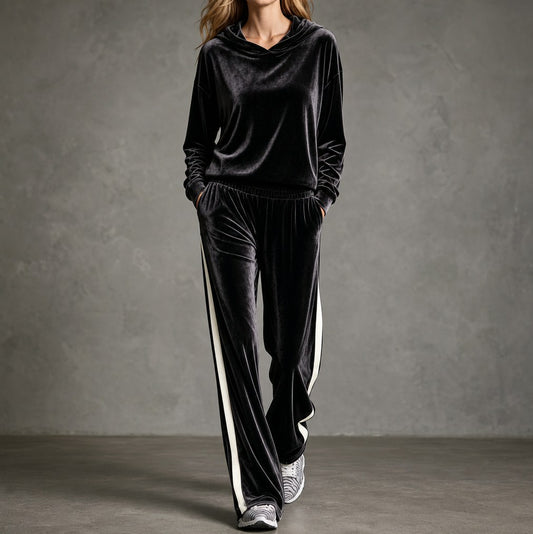 Velvet Long Sleeve Two Piece Set