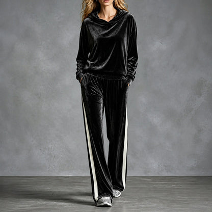 Velvet Long Sleeve Two Piece Set