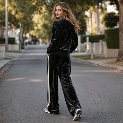 Velvet Long Sleeve Two Piece Set